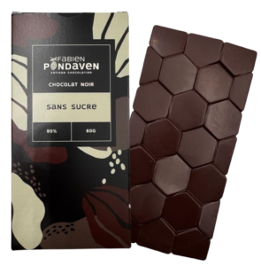 Tablette chocolat noir sans sucre 80%