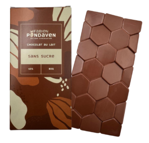 Tablette chocolat au lait sans sucre 45%