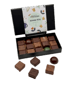 Coffret assortiment 15 chocolats "Fête des pères"